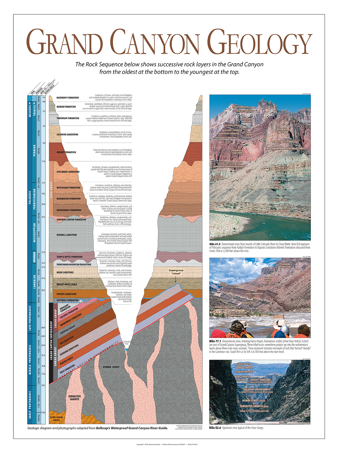 Grand Canyon Poster - Geology Layers