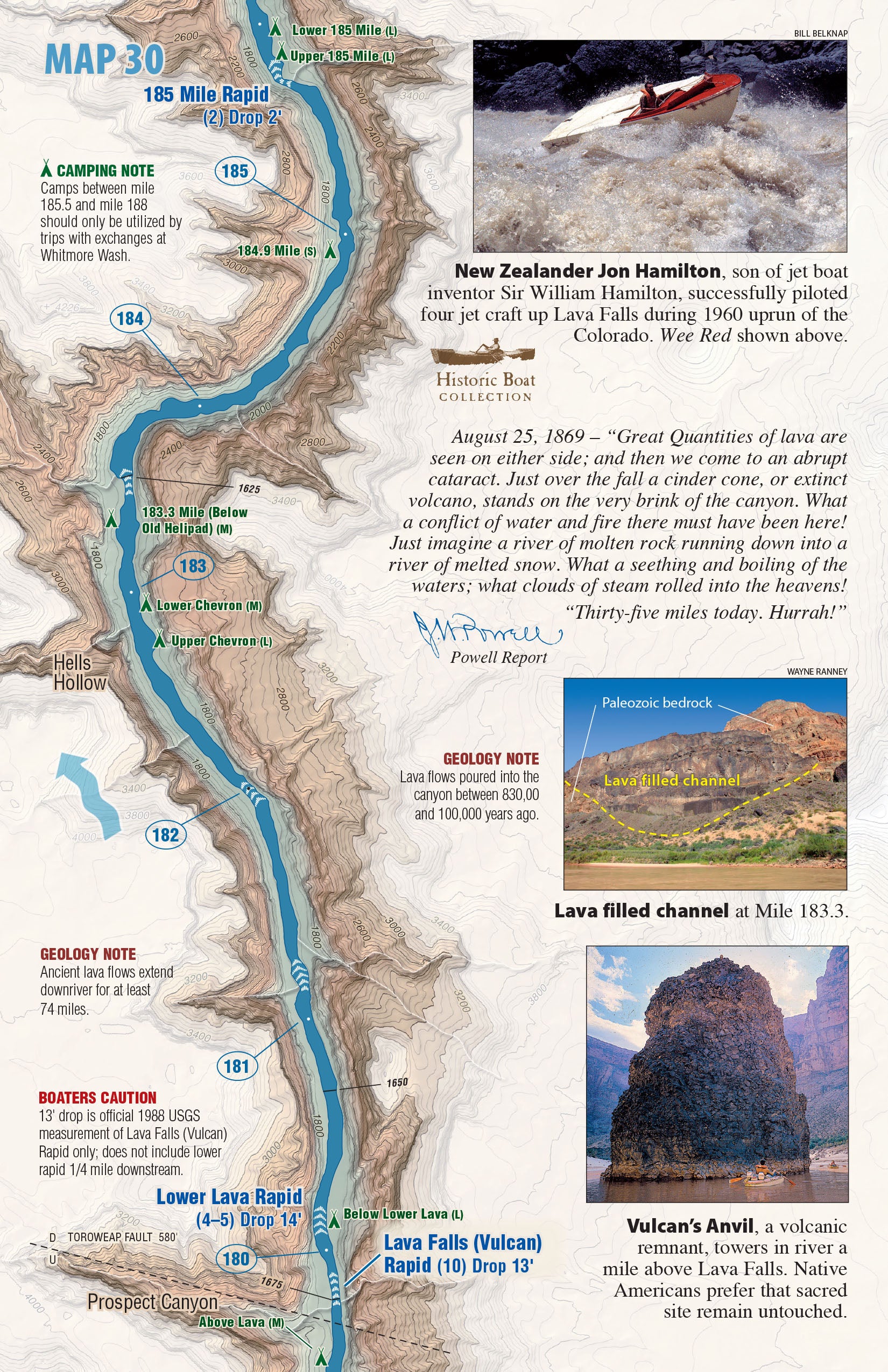 colorado river map grand canyon Lava Falls